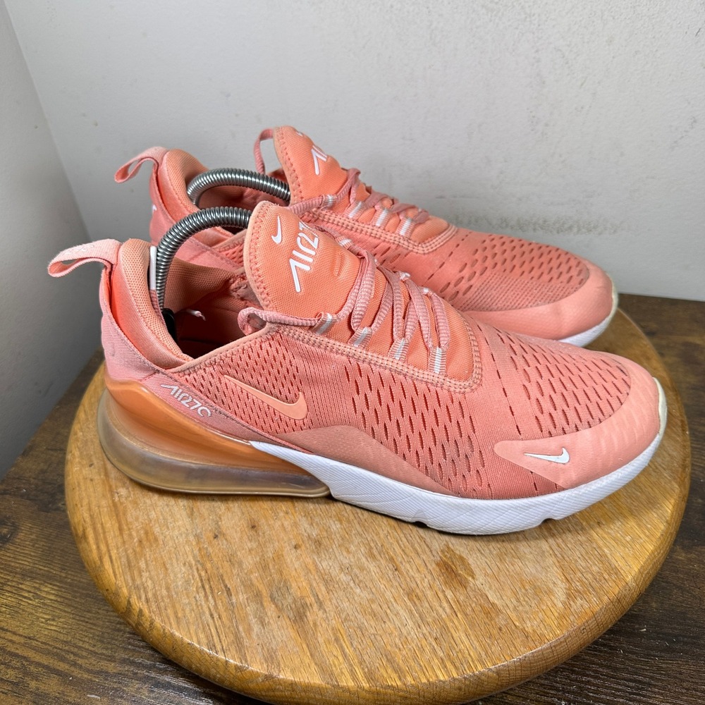 Nike Air Max 270 Womens Coral Pink Running Shoes DJ2746-600 Size 11.5